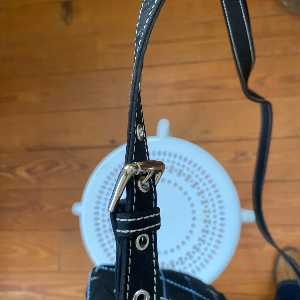 Vera Bradley Black and Blue Quilted Crossbody Bag